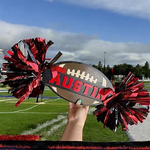 Pom Pom Sign Custom Cheer Stick - Game Day Signs - Custom Acrylic Cheer Stick - Personalized Name Cheer Sign - Sport Mom Sign - Pom Poms - Etsy