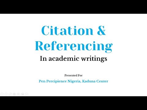 Citation and references in academic writings
