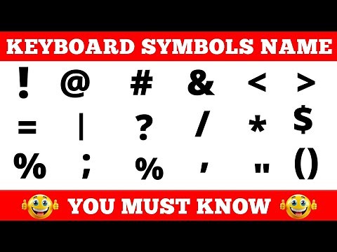 Symbols Names in English | Useful List of Symbols | Keyboard Symbols Name | Names of Symbols