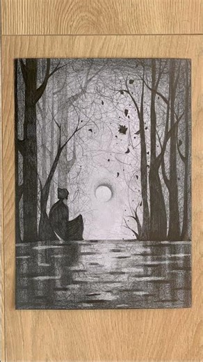 5 art ideas - loneliness abstract painting in chalk & oil pastel / deep calm art demonstration