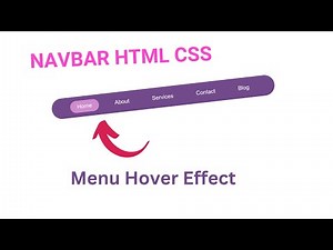 How To Create Navigation Bar In HTML and CSS | CSS Navbar Hover Effect