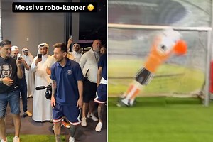Watch as embarrassed Lionel Messi has penalty SAVED by ROBOT goalkeeper in Qatar