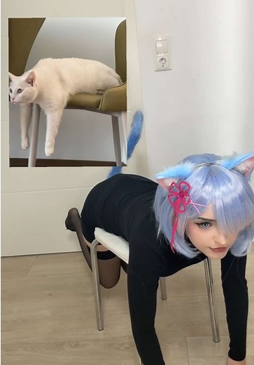 Stunning Rem Catgirl Cosplay Performance - Part 2