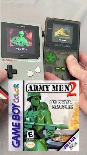 Army Men 2 on GBC has two multiplayer link cable modes: Deathmatch and CTF #ArmyMen #GameboyColor