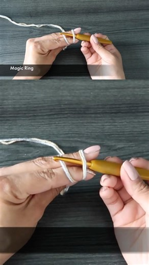 How to create a magic ring #crochet #crochetprojects #crochetforbeginners #howtocrochet