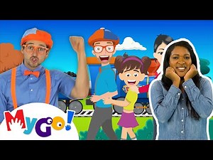 Train Song | MyGo! Sign Language For Kids | Blippi - Songs | ASL