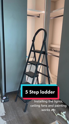 Space-saving 2 Step Foldable Ladder for Home Renovation