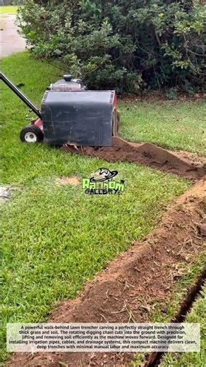 Automatic | Satisfying Lawn Trencher Machine in Action 😱 Perfect Straight Digging!