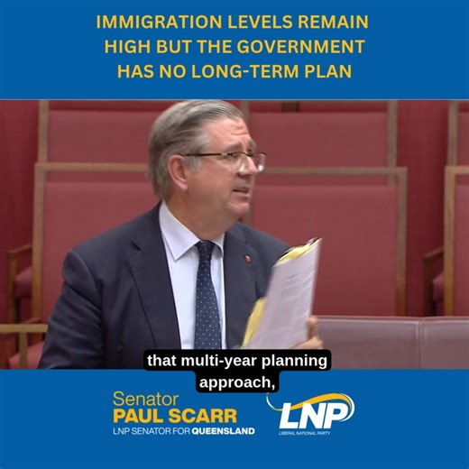 The government has quietly abandoned its multi-year migration planning model — without telling anyone. This model was meant to help states and councils plan for housing, infrastructure and services. At the same time, immigration levels remain high, with no long-term framework to guide how we manage growth. Despite sustained high immigration levels, there is no transparency, no targets, and no strategy to align population pressures with service delivery. When asked why the model was dropped, Mini