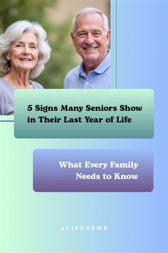 As loved ones grow older, families often notice changes but aren’t sure what they truly mean. While every senior’s journey is unique, experts in aging and palliative care say there are common patterns people may see in the final year of life — not as predictions, but as signals to offer more support, love, and presence. This video shares the 5 most common emotional, physical, and behavioral signs many families report, and how you can gently respond with compassion, understanding, and care. This 