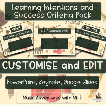EDITABLE Learning Intentions | WALT WILF | PowerPoint | Google Slides | Keynote