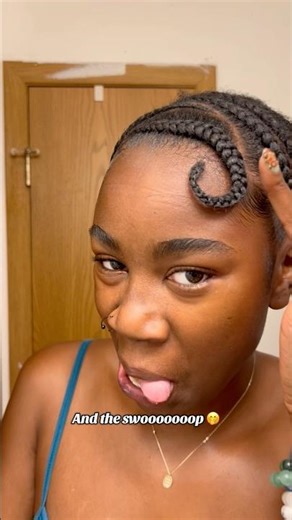 The edges AND the swoop 🤭🔥#hairstyles #edges #braids #naturalhair #uniquehairstyle #diy