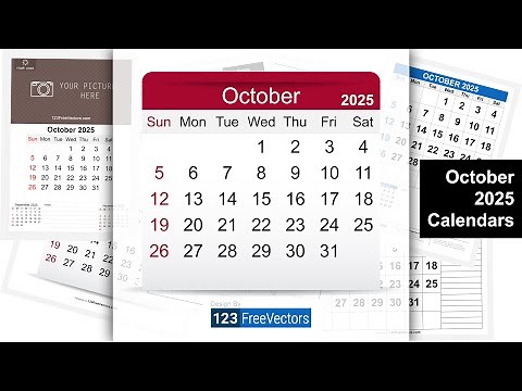 October 2025 Calendar | 123FreeVectors