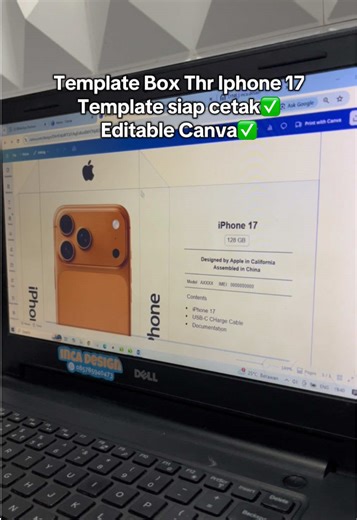 ✨Template Box Thr IPhone 17✨ Template siap cetak✅ Editable Canva✅ Order here👇🏻 https://lynk.id/inca.desain #boxiphone #boxiphonehampers #thriphone #templateboxiphone
