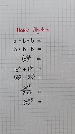 Basic Algebra Review ✍️ #maths #algebra #mathematics