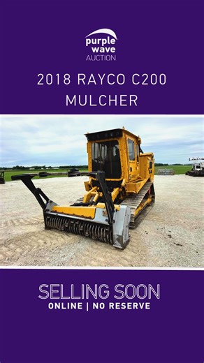 2018 Rayco C200 mulcher | Beardstown. IL | Sold on July 3, 2025 in the Construction Auction Learn more here ➡️ https://vist.ly/3n7awxk #PurpleWaveAuction #PurpleWave #NoReserve #BidNow #Muchler #ConstructionLife | Purple Wave Auction