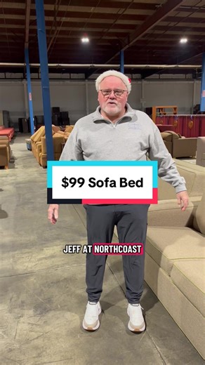 Come check out our $99 sofa bed! An amazing deal for when guests come to stay or for saving space! We hope to see you soon. #couch #furniture #dealsforyoudays #cleveland #airbnb