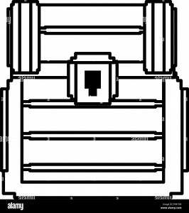 pixel video game treasure chest vector illustration Stock Vector Image & Art - Alamy