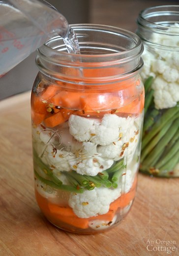 Easiest Pickled Fermented Vegetables Ever - How to Ferment Carrots, Cauliflower, and More - An Oregon Cottage