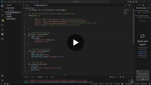 #autogen #agenticai #multiagentsystems #microsoftai #aiframework #llms #groq #artificialintelligence #aiengineering #autonomousagents #generativeai #opensource #aiworkflows | Leela Manohar Reddy Vajrala
