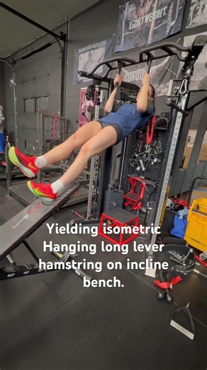 Hamstring yielding isometric long lever. #track #hamstring #rehabtraining