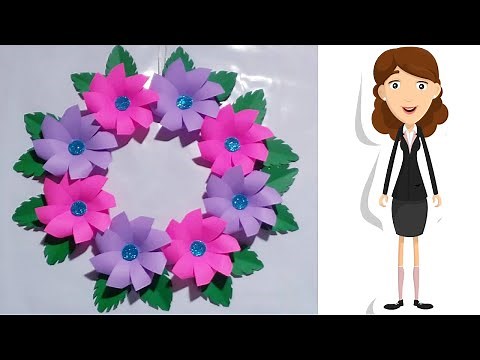 a4 nirmana biththi sarasili - කඩදාසිවලින් ලස්සනබිත්ති සැරසිලි මල් නිර්මාණයක් ලේසියෙන් හදාගමු 2020