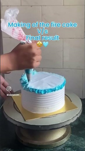 Fire cake making | Fire cake | Trending fire cake | Fire cake tutorial #cake #trending #cakeidea