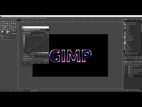 Como crear un efecto tipo neón en texto GIMP