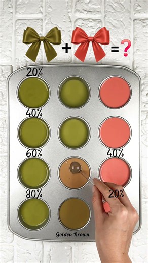 Olive Green & Coral Color Palette | 4 Beautiful Shades Created by Mixing Two Colors #colormixing