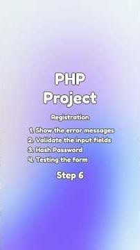 PHP Project | Registration System (Step 6) #php #phptutorial #phpproject #dailycyber