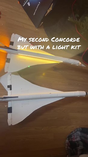 Lego Concorde Build with Light Kit Unboxing