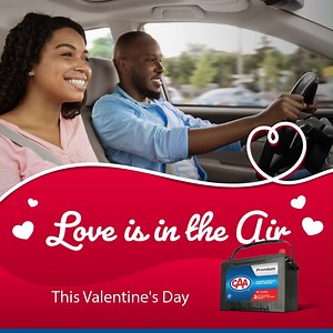 Don't let a dead battery dim your Valentine's Day shine! Call CAA today, and let us keep your love on the road all season. ❤️🚗 Schedule your free vehicle battery test by calling 1-800-263-3616 or visiting https://caaniagara.ca/auto/roadside-assistance/mobile-battery-service | CAA Niagara