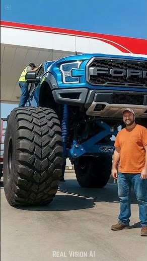 World’s Biggest Monster Truck at Gas Station | Real Vision AI