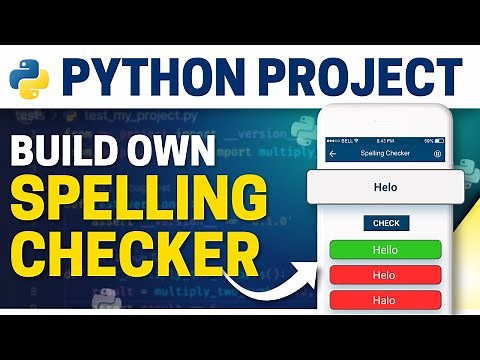 Build Your Own Spelling Checker Using Python in 20 Minutes || Python Project - Full Tutorial