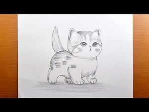 Come disegnare gatti - Disegna gatti carini - Disegna animali facilmente