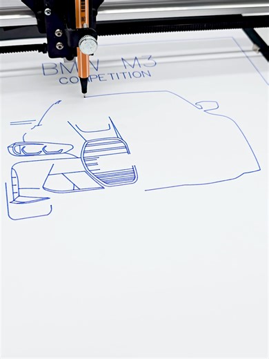 BMW M3 Competition Drawn by Robot 🤖 Manually designed with precision, drawn by machine with real ink ✒️ 🛍 Shop now @ https://silhuo.etsy.com ✏️ You can even get your own car drawn as a blueprint! #bmw #bmwfan #bmwm3 #bmwm3competition #bmwposter