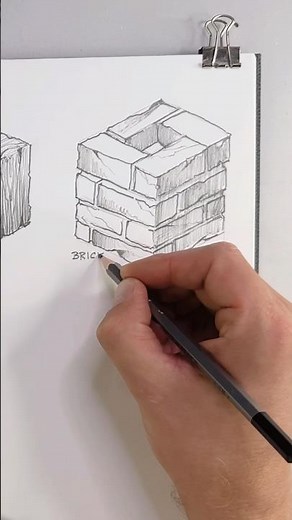 How to Draw: Bricks (easy) #art #drawing #howtodraw