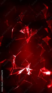 Abstract Digital Connection Technology background. Network loopable. 4K plexus Vertical Background.