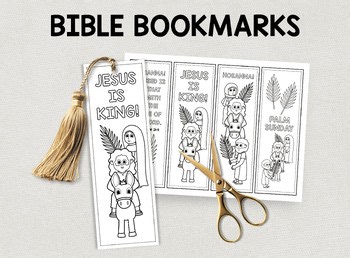 Hosanna Palm Sunday Christian Easter Bookmark Crafts for Sunday School Holy Week