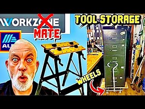 ALDI DIY ‘WORKMATE’😃& CHEAP WORKSHOP STORAGE ON WHEELS⚒️