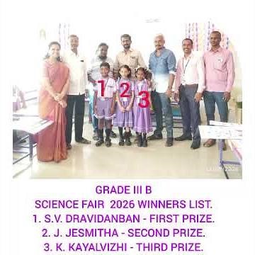 Science Fair 2026 Part 3 #Kidzz Eduzone Nursery & Primary School KEZ # Winners #Polur