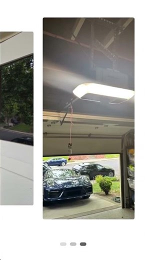White Carriage House Overlay Garage Door and Liftmaster Opener Installation in Danville