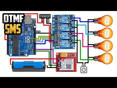 DTMF | Arduino SIM800L Relay Control with SMS | SIM800L Register Phone Number by SMS