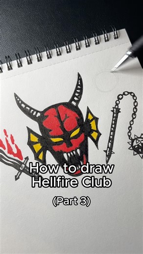 How to draw Hellfire Club from Stranger Things (Part 3) #art #strangerthings #hellfireclub #drawing