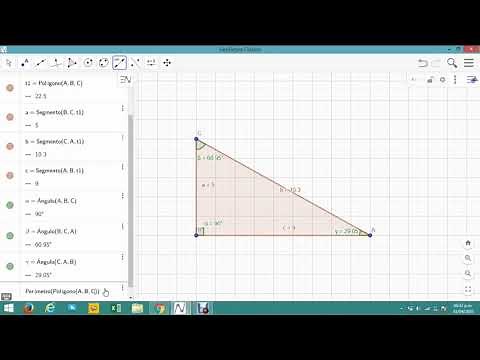 TRIÁNGULO RECTÁNGULO CON GeoGebra