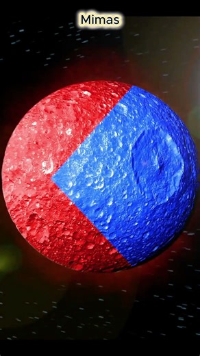 Death Star or Pac-Man? Saturn's Weirdest Moon!#mimas #saturn #spacefacts #astronomy