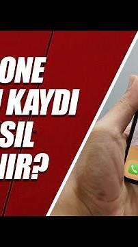 İPHONE EKRAN KAYDI ALMA - SCREEN RECORDER