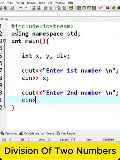 C++ Program to Divide Two Numbers | Step-by-Step Development for Beginners #codingtutorial #coding