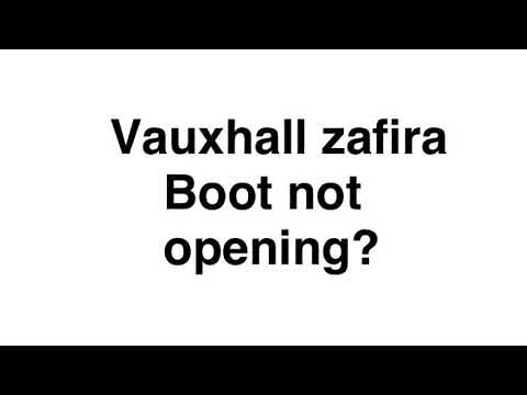 Vauxhall zafira boot not opening? Simple fix tutorial.
