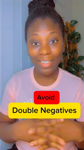 Double Negatives #englishteacher #learnenglish #englishlanguage #englishlearning | Adaeze Nwadike